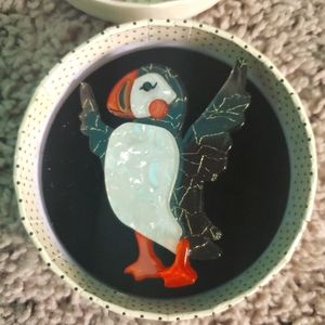 Erstwilder Ollie the Brave Puffin Brooch